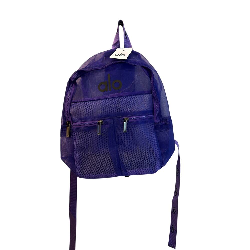 ⭐️ Alo Mesh Purple Backpack Gym Casual Yoga Athletic Sports Breathable NWT!